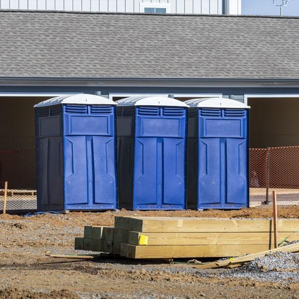 Heavy-duty construction site porta potty in Woodinville, Washington